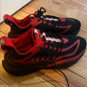 NC State Wolfpack adidas Alphaboost V1 Sustainable BOOST Shoes - Black/Red